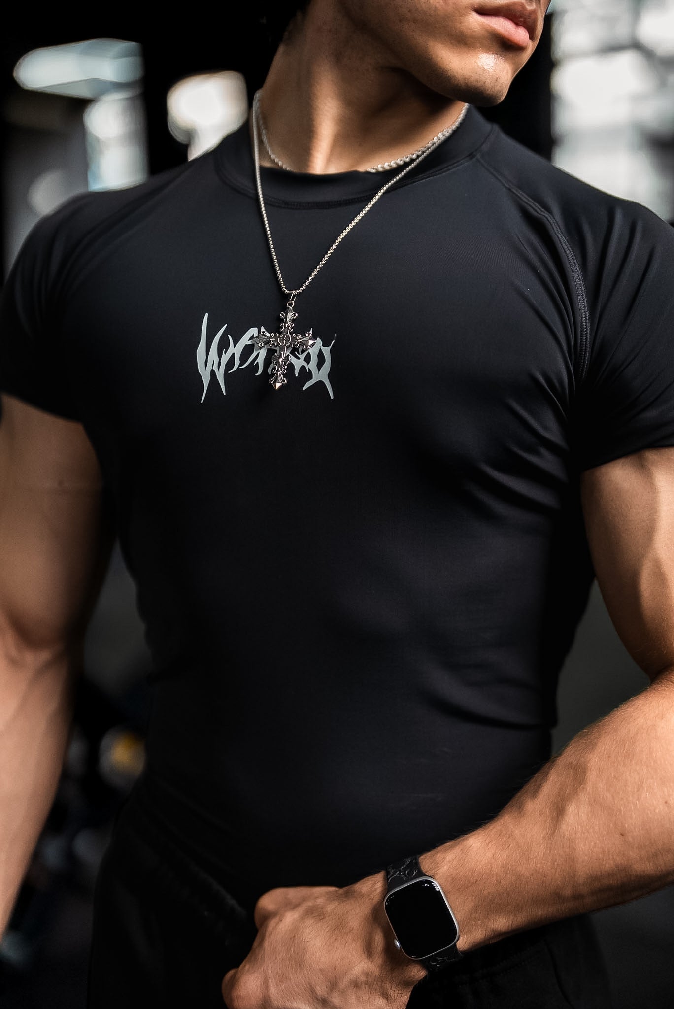 CAMISETA  COMPRESIÓN ALPHA DROP - NEGRO