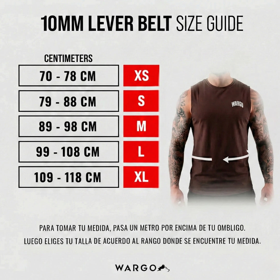 CINTURON CUERO PU SINTÉTICO GYM - NEGRO