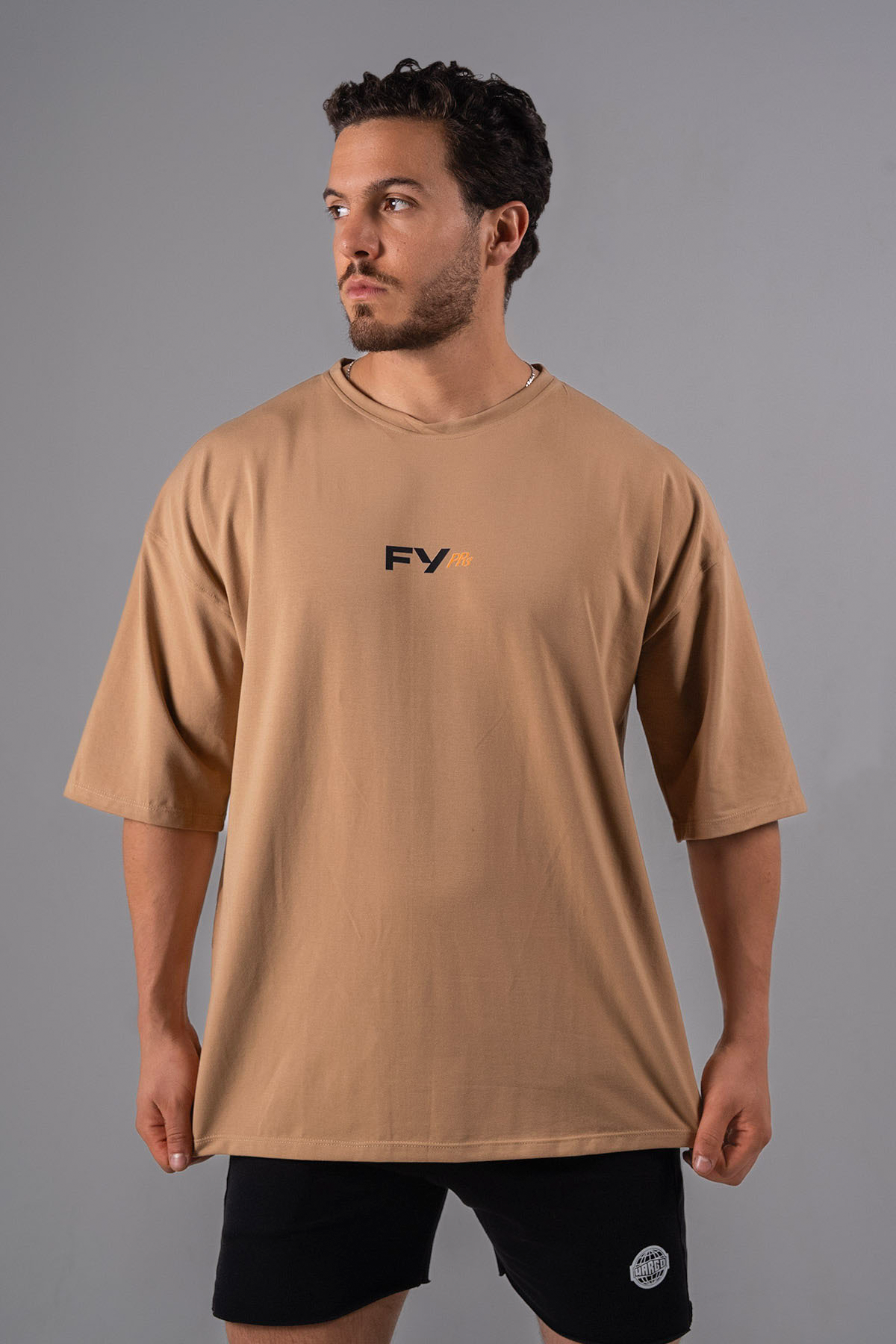 CAMISETA OVERSIZE F*CK YOUR PRs - BEIGE