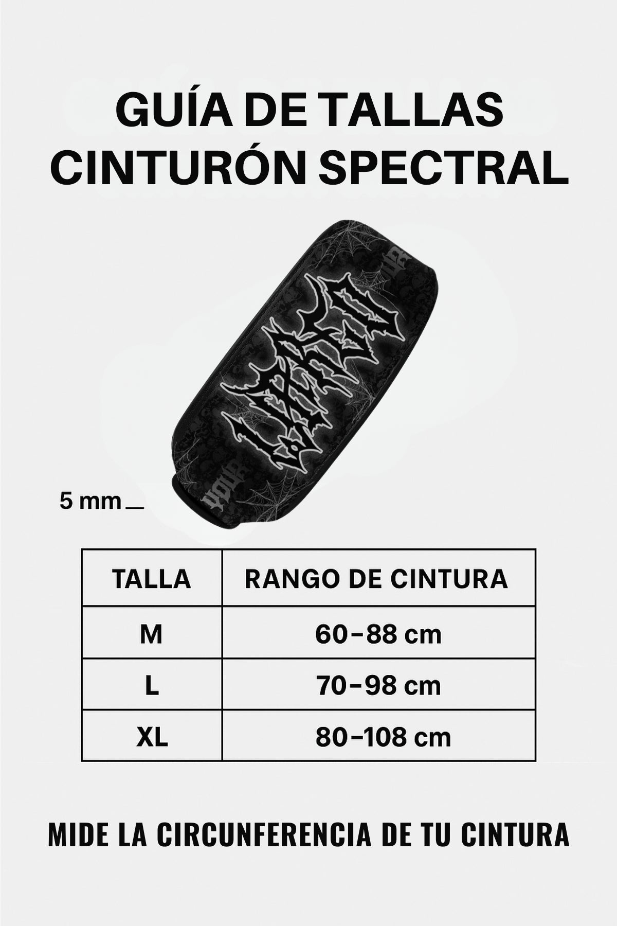 CINTURON PARA GYM 5MM SPECTRAL
