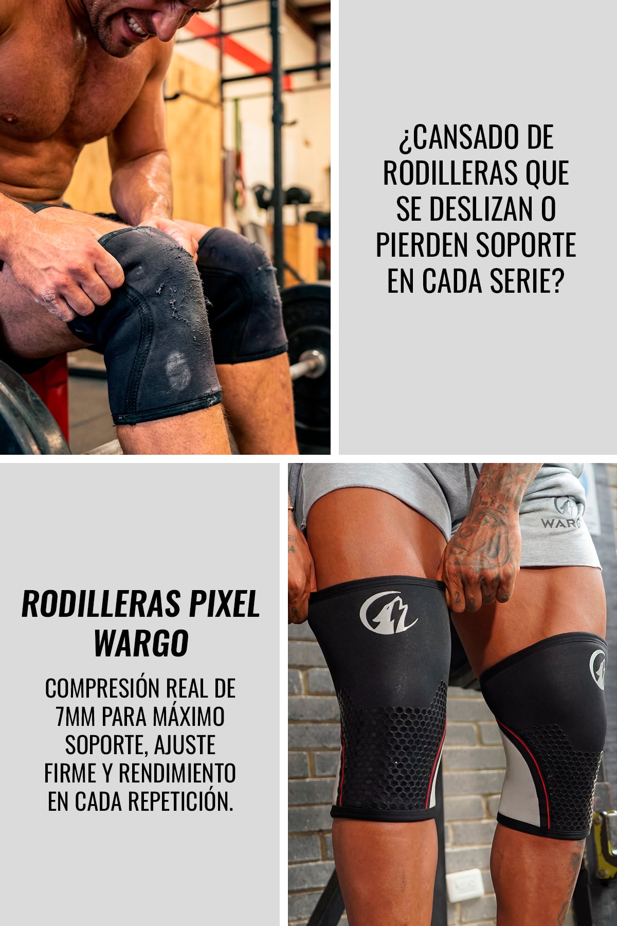 RODILLERAS 7 MM GYM PIXEL - CAFÉ