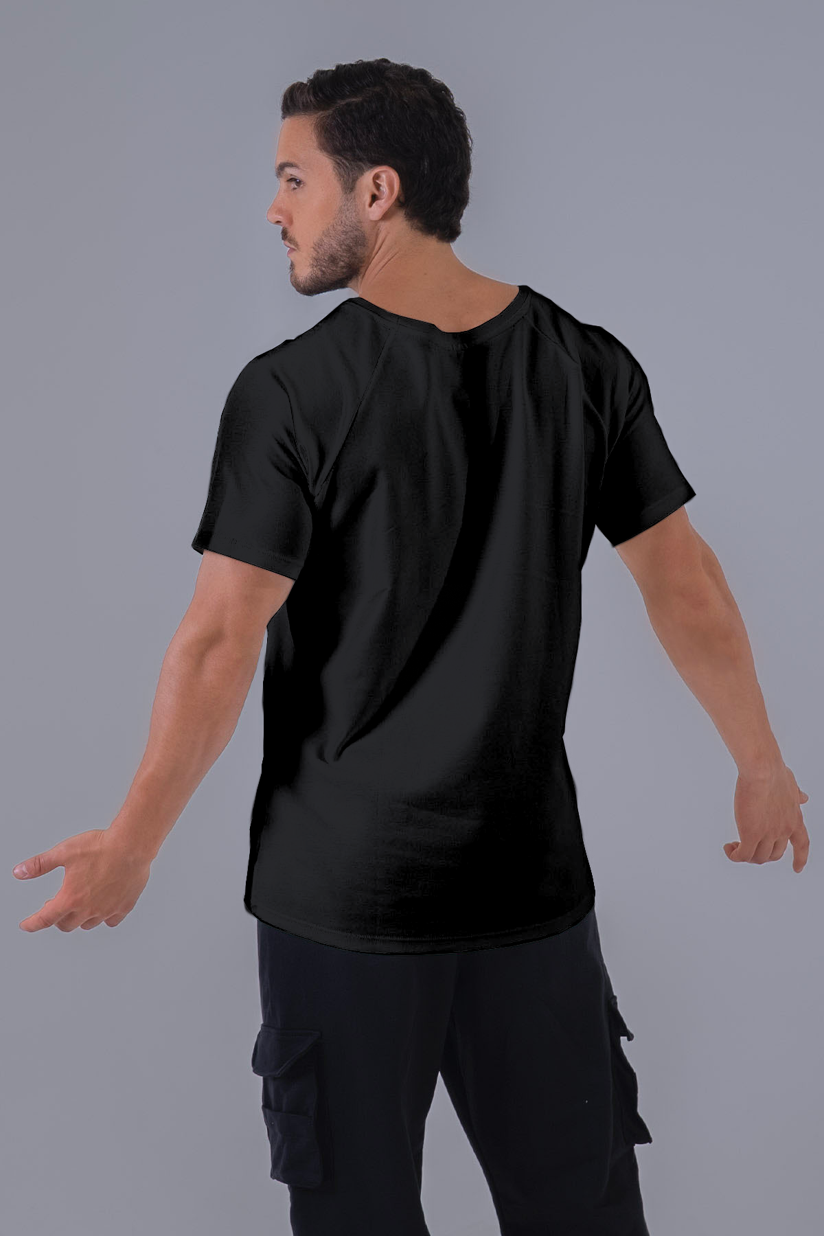 CAMISETA RANGLAN FRONTIER - NEGRO