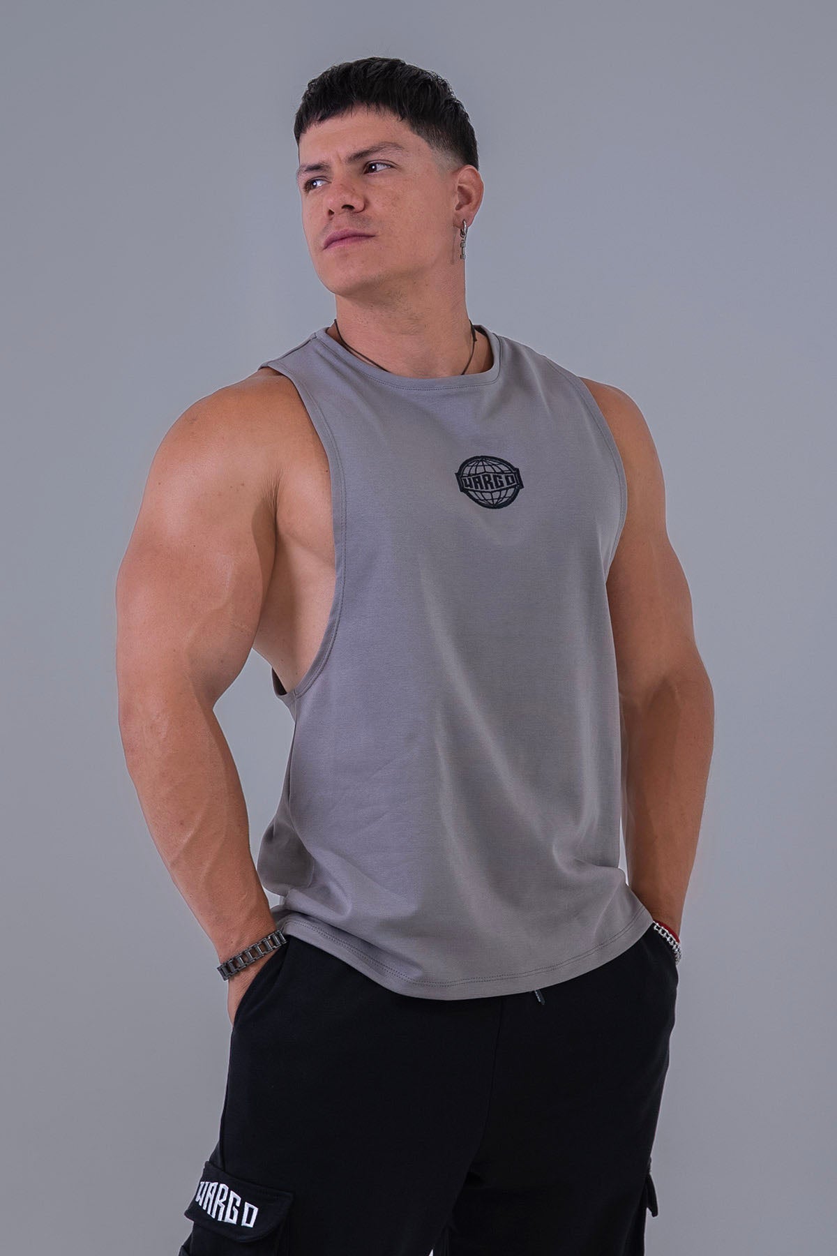 CAMISETA SIN MANGAS TANK FRONTIER - GRIS