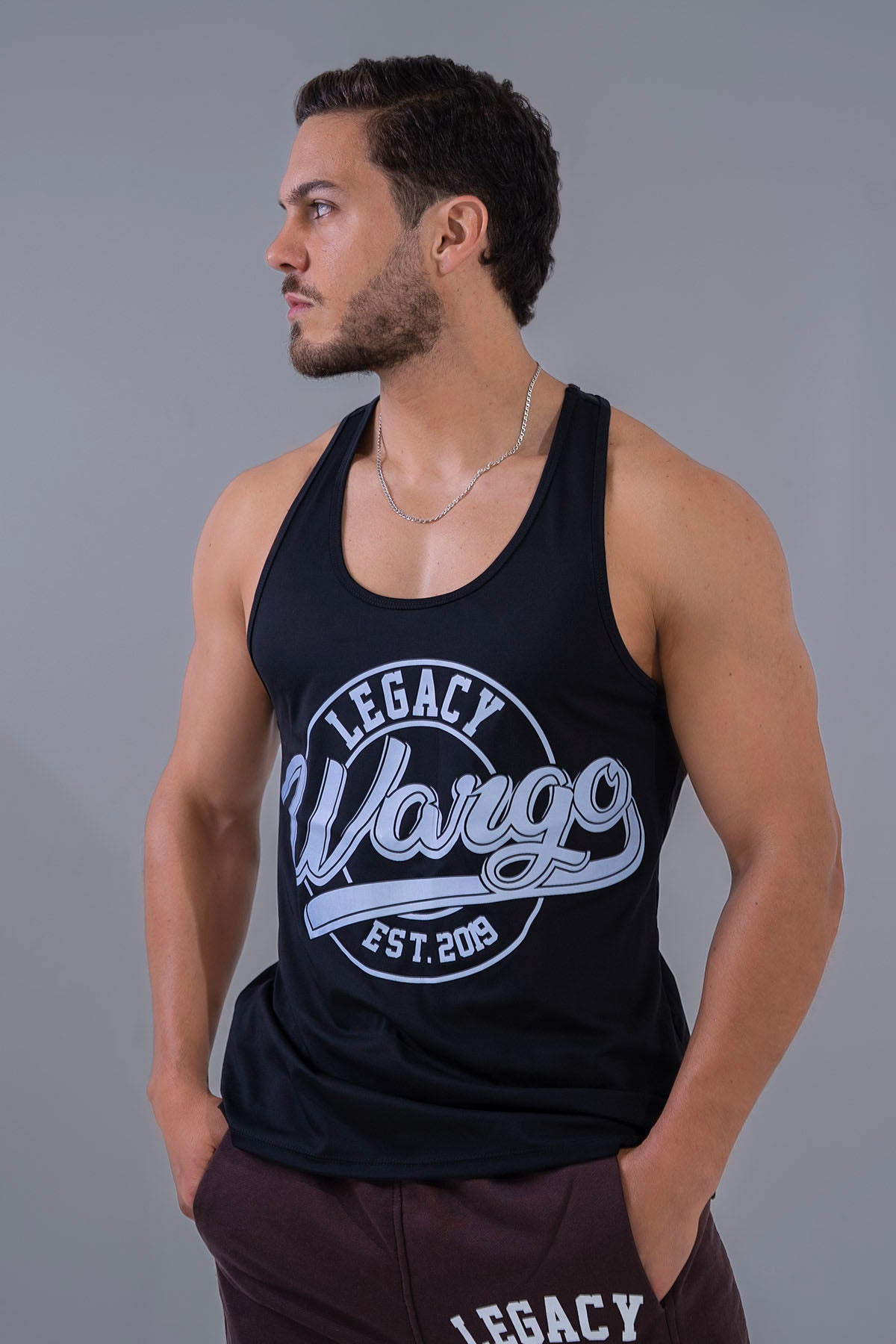 CAMISETAS STRINGER FRONTIER - NEGRO