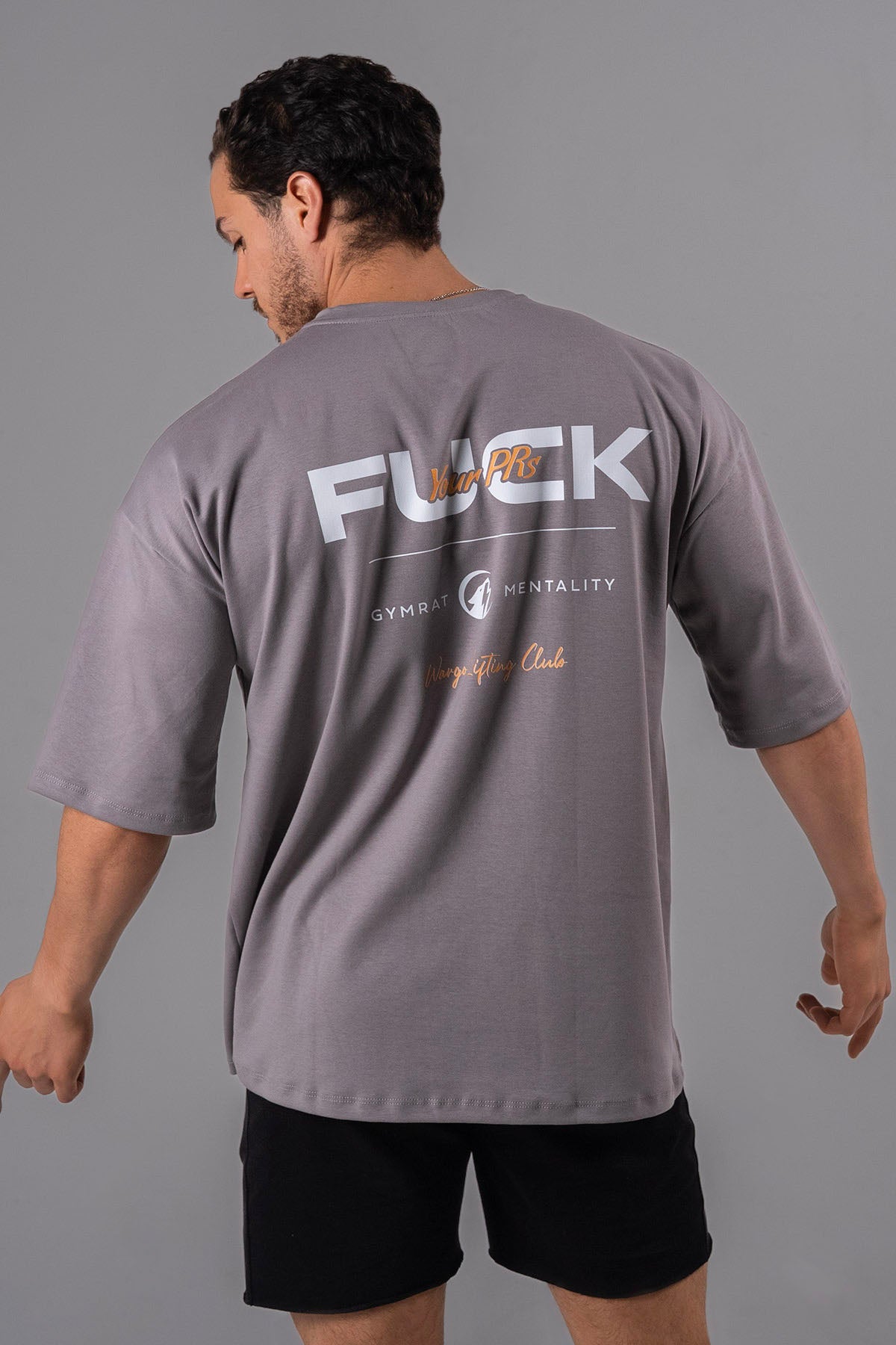 CAMISETA OVERSIZE F*CK YOUR PRs - GRAY