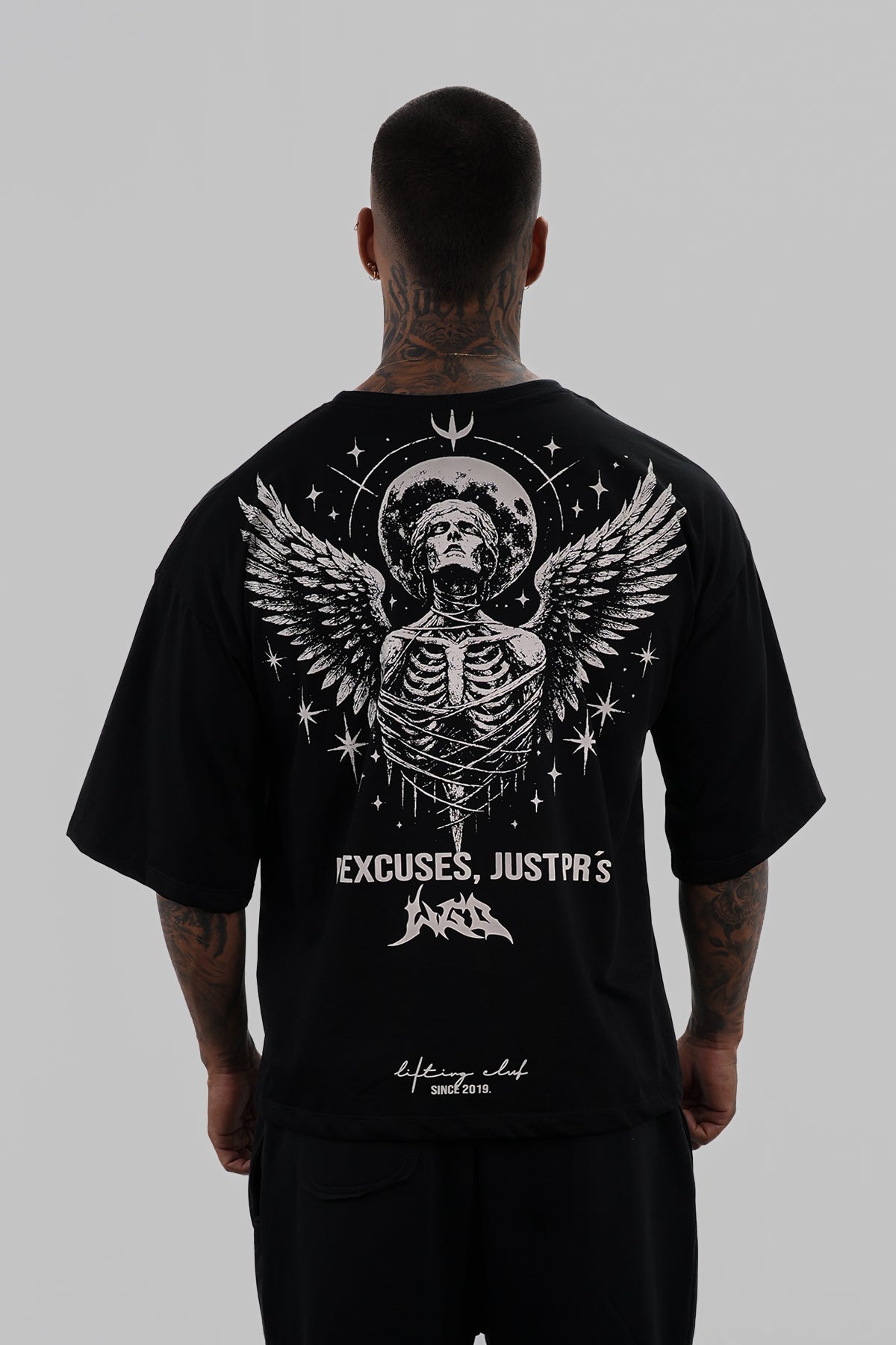 CAMISETA OVERSIZE SAINT ANGELS - NEGRO