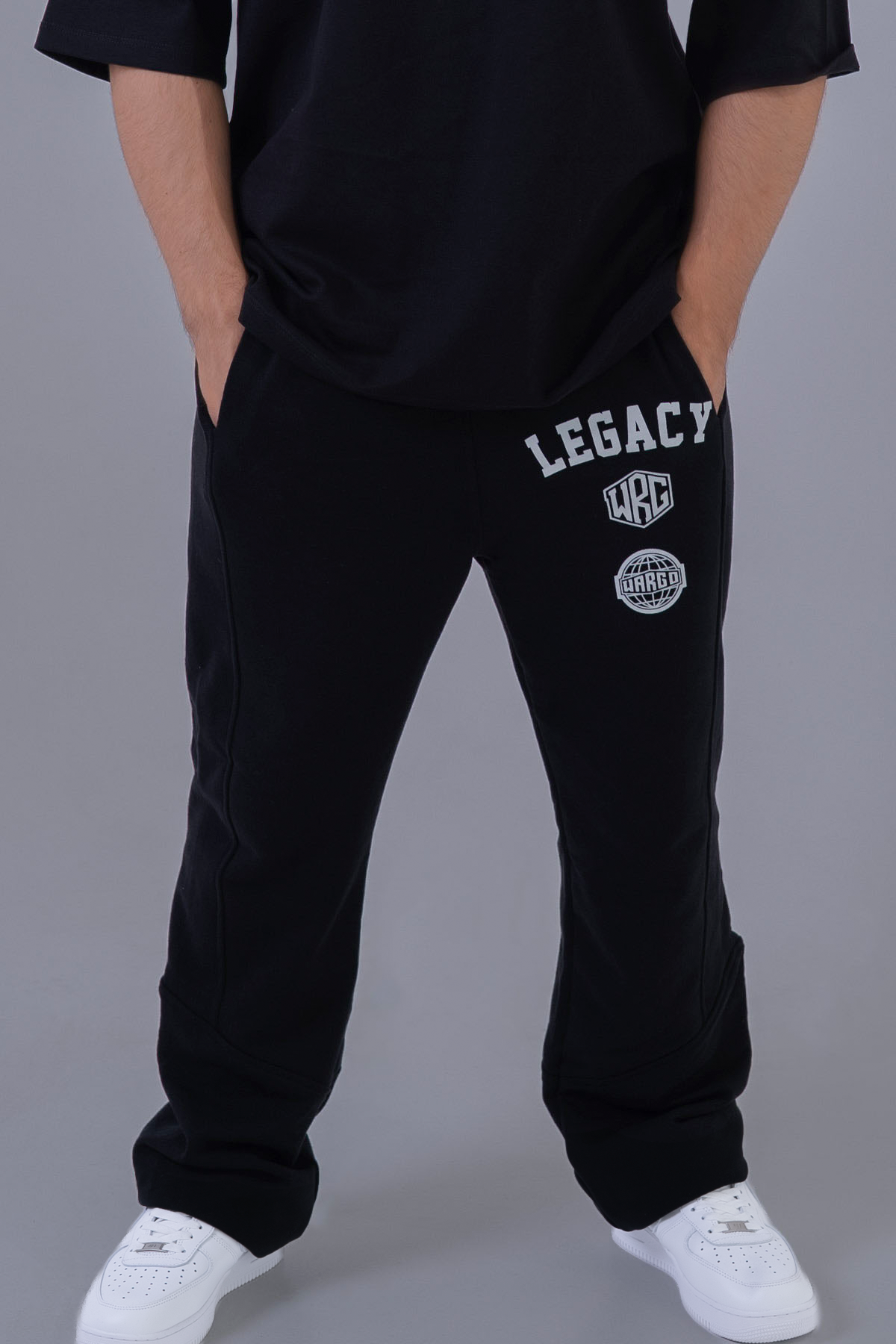 PANTALONES JOGGER BAGGY HOMBRE LEGACY CREW - NEGRO