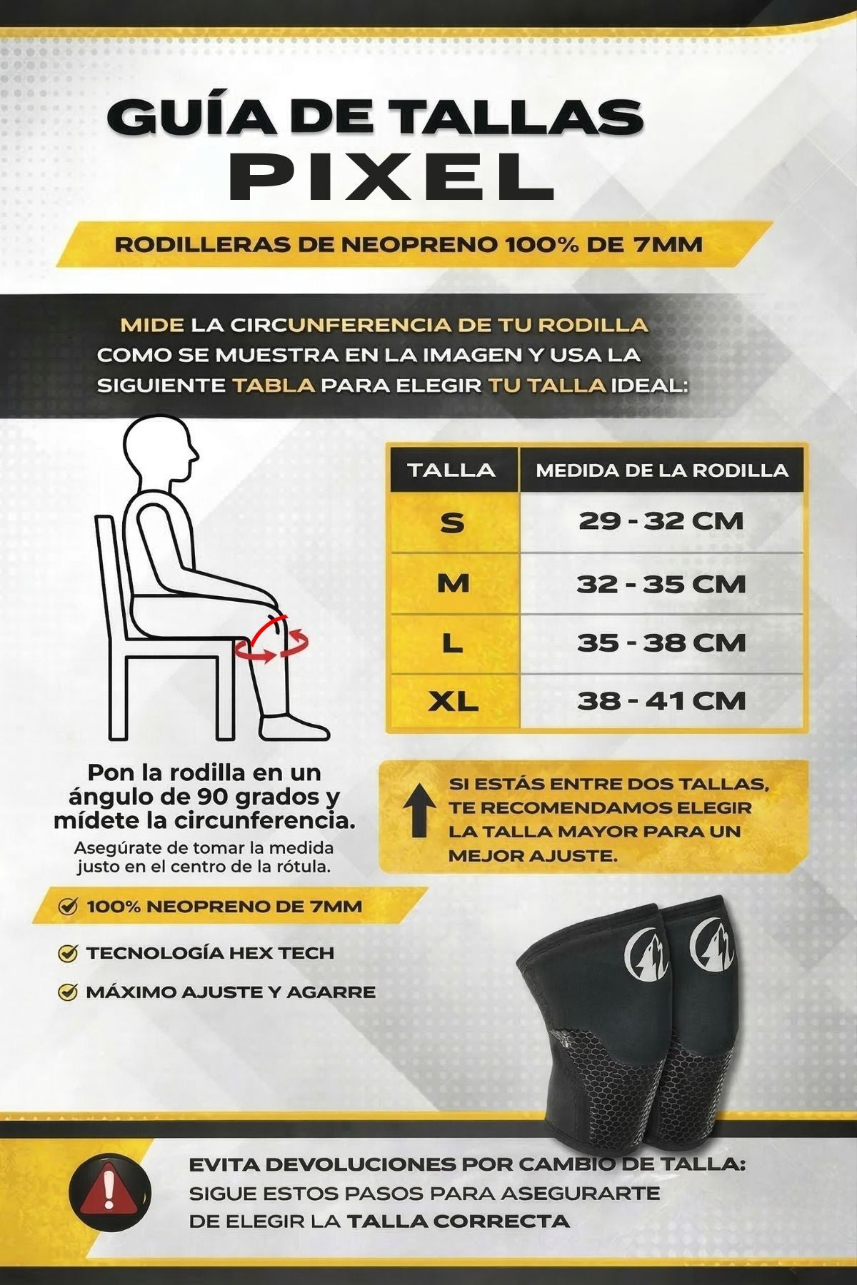 RODILLERAS 7 MM GYM PIXEL - SMACK