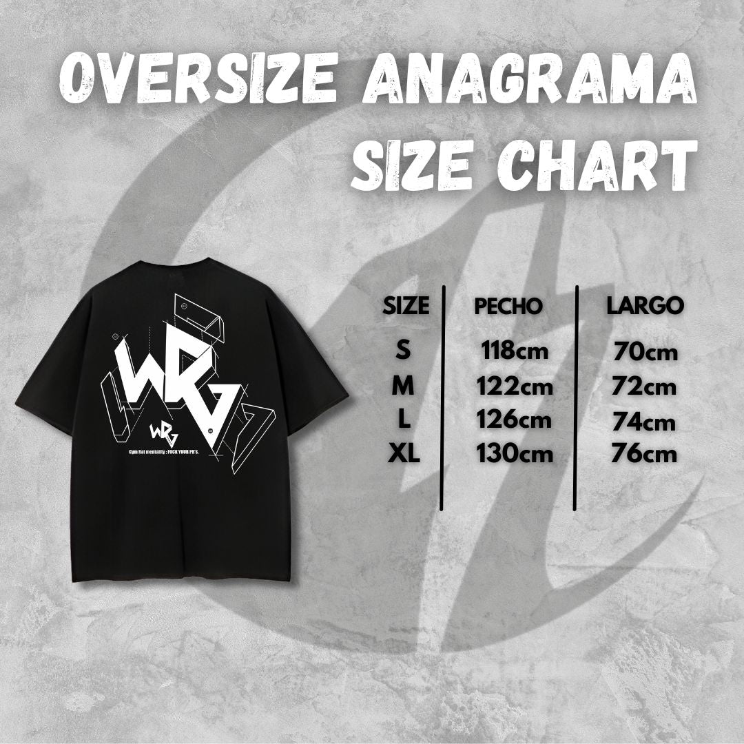 CAMISETA OVERSIZE ANAGRAMA - BLACK