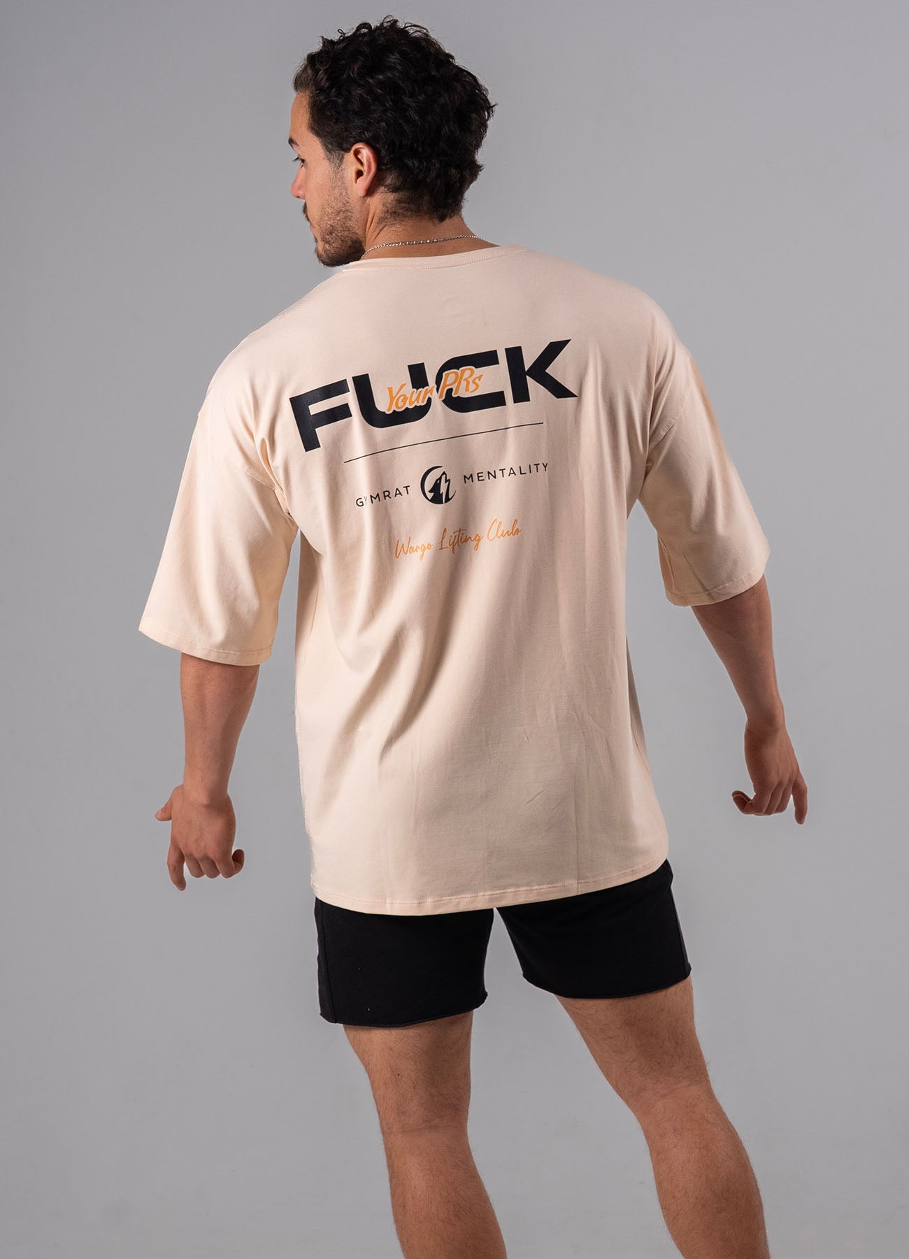 CAMISETA OVERSIZE F*CK YOUR PRs - CREAM