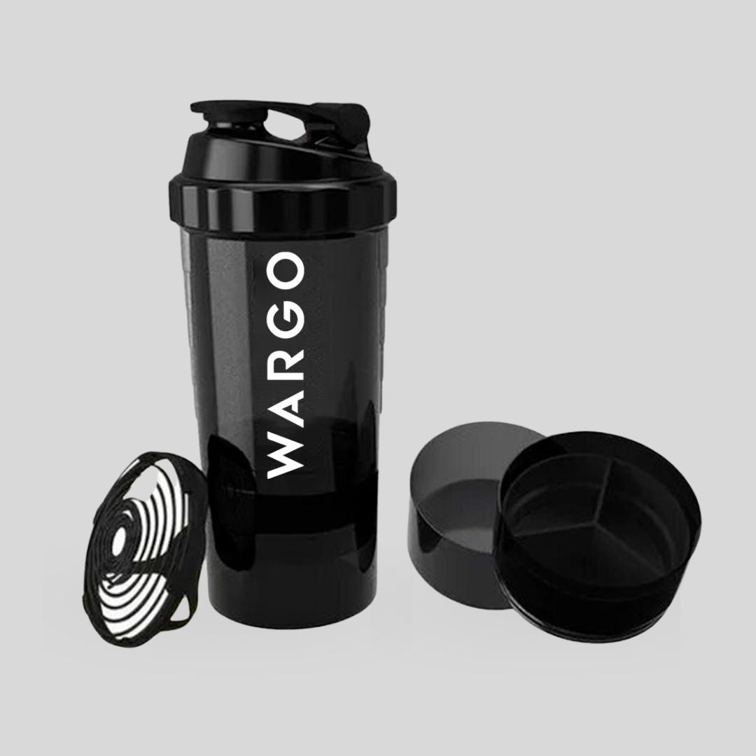 SHAKER CON COMPARTIMIENTOS - NEGRO