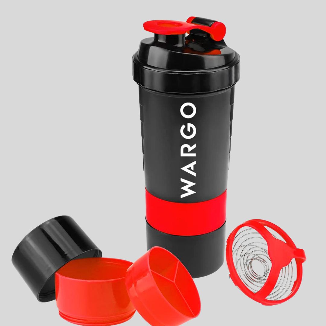 SHAKER CON COMPARTIMIENTOS - ROJO