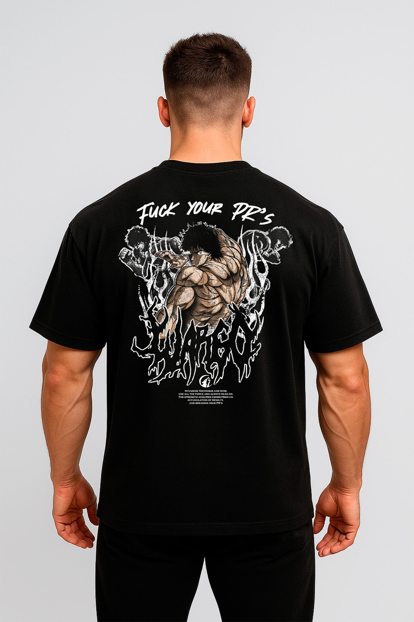 CAMISETA OVERSIZE BAKI - NEGRO