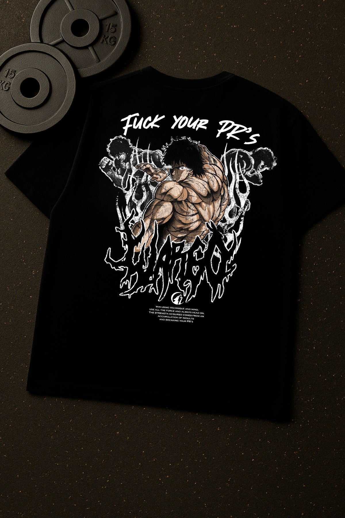 CAMISETA OVERSIZE BAKI - NEGRO