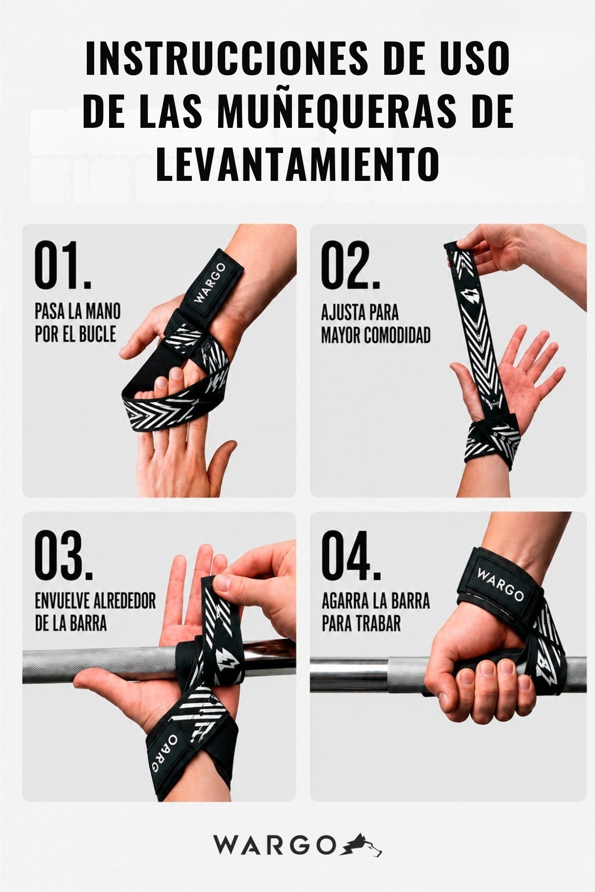 STRAPS CLÁSICOS GYM PIXEL - BLANCO