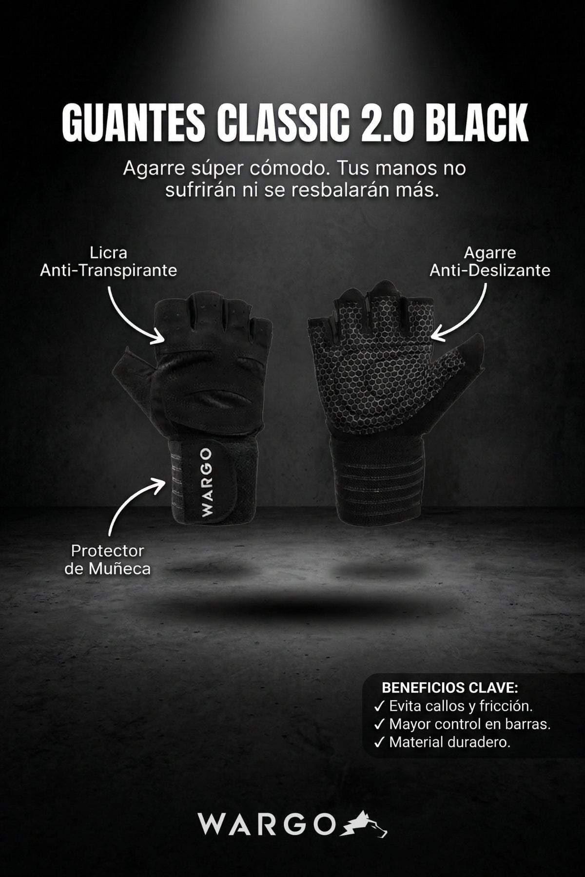 GUANTES CLASSIC 2.0 GYM  - VERDE MILITAR
