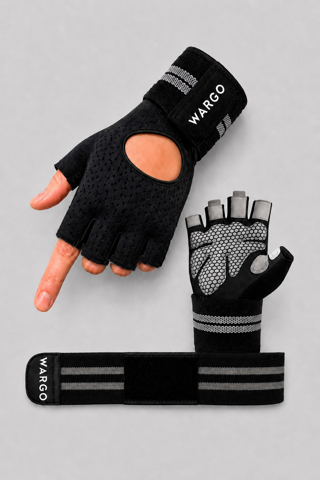 GUANTES CLASSIC GYM - NEGRO