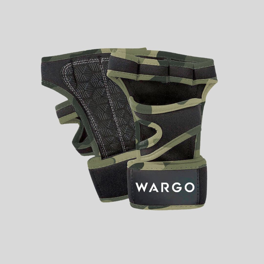 GUANTES PARA GYM DE LEVANTAMIENTO - VERDE MILITAR