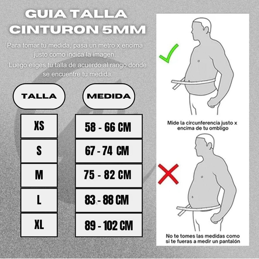 CINTURON CUERO 5MM GYM - ROJO