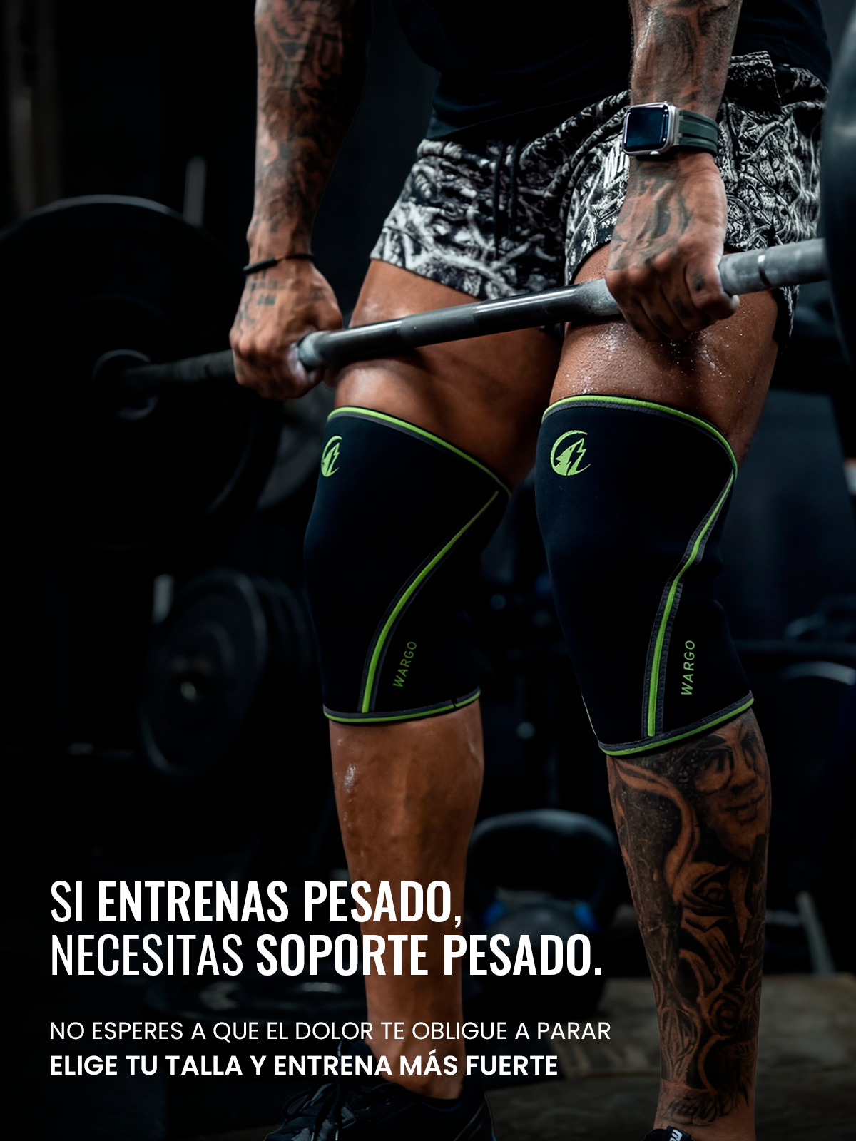 RODILLERAS 7 MM GYM - NEGRO/ROJO