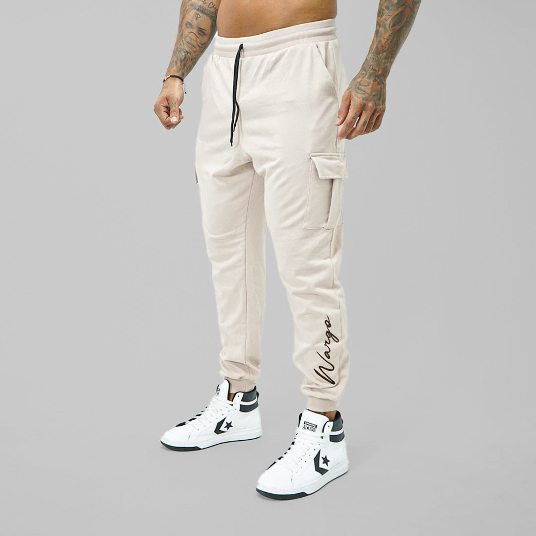 PANTALONES JOGGER SIGNATURE - CREMA