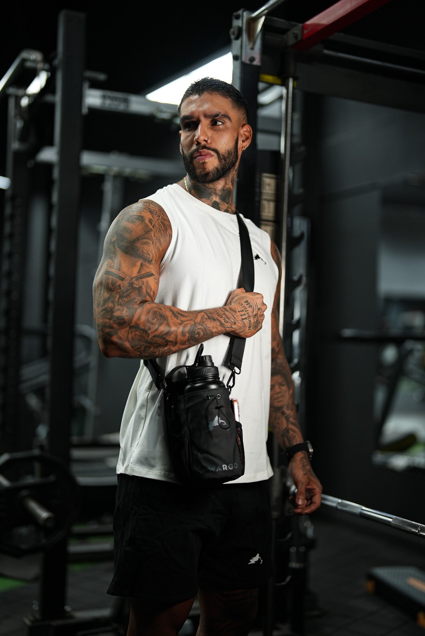 BOLSA MAGNETICA DE GYM MAGBAG + SHAKER - PURPURA
