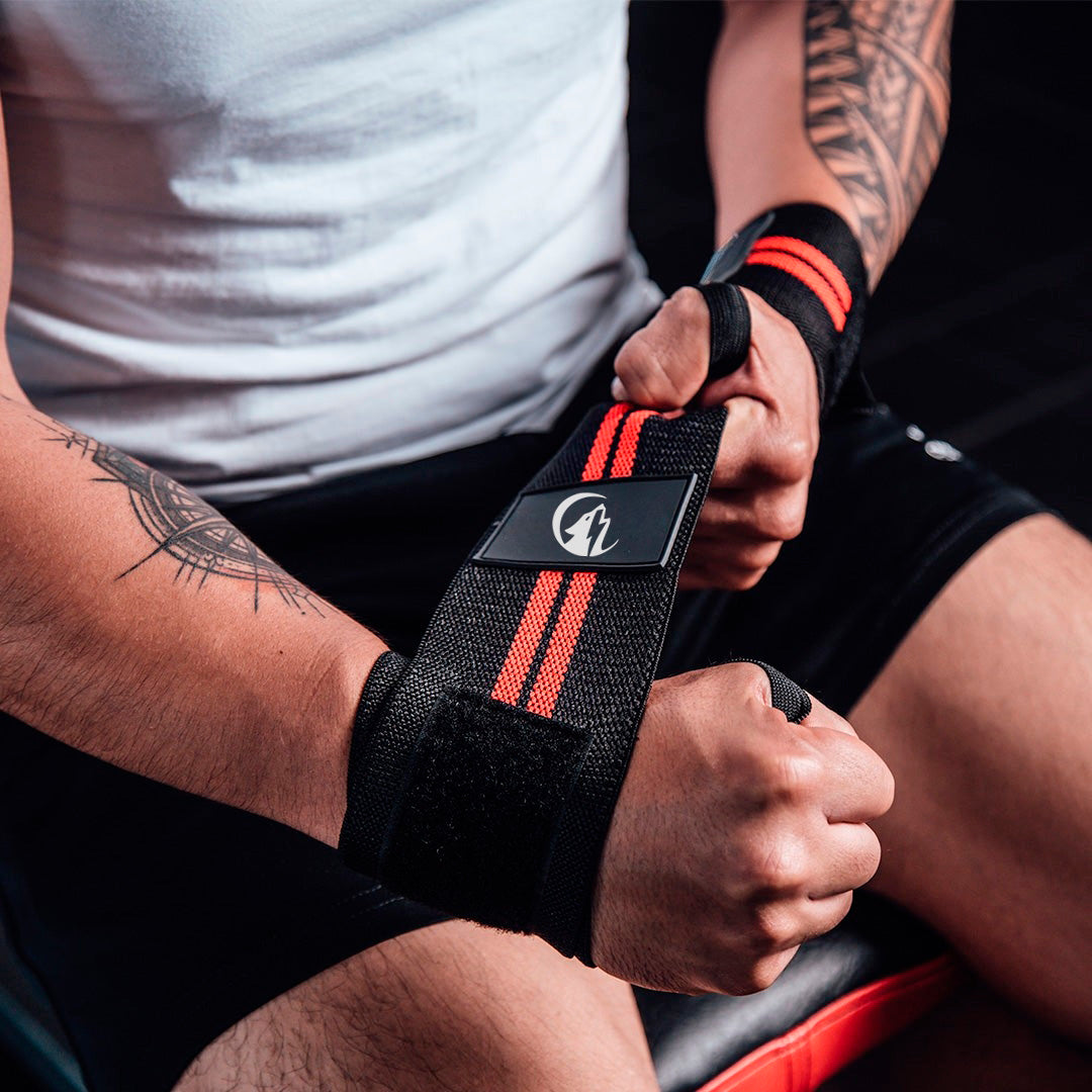 MUÑEQUERAS PARA GYM - BLACK GREEN ARMY STRIPE