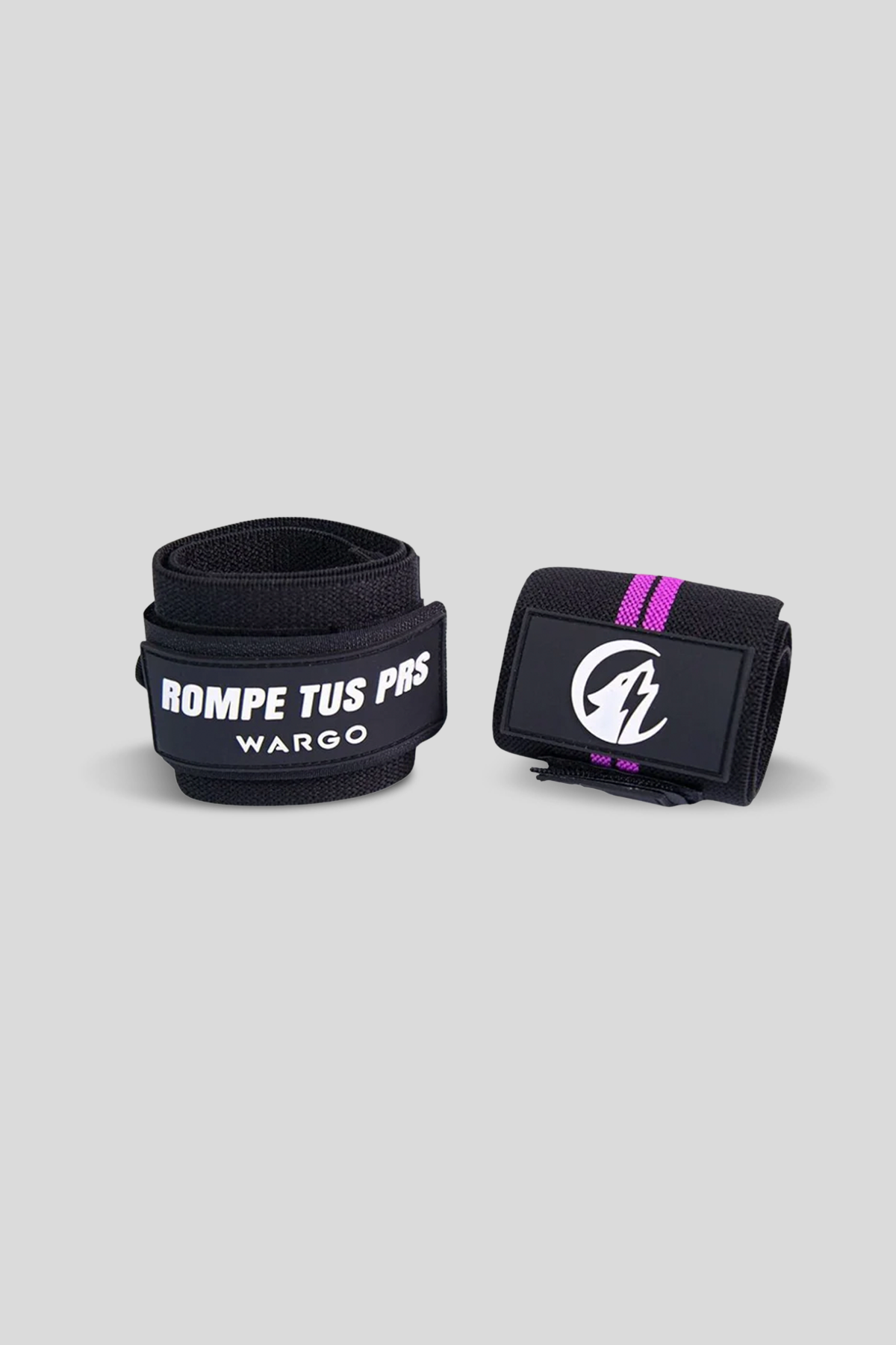 MUÑEQUERAS PARA GYM - BLACK PURPLE STRIPE
