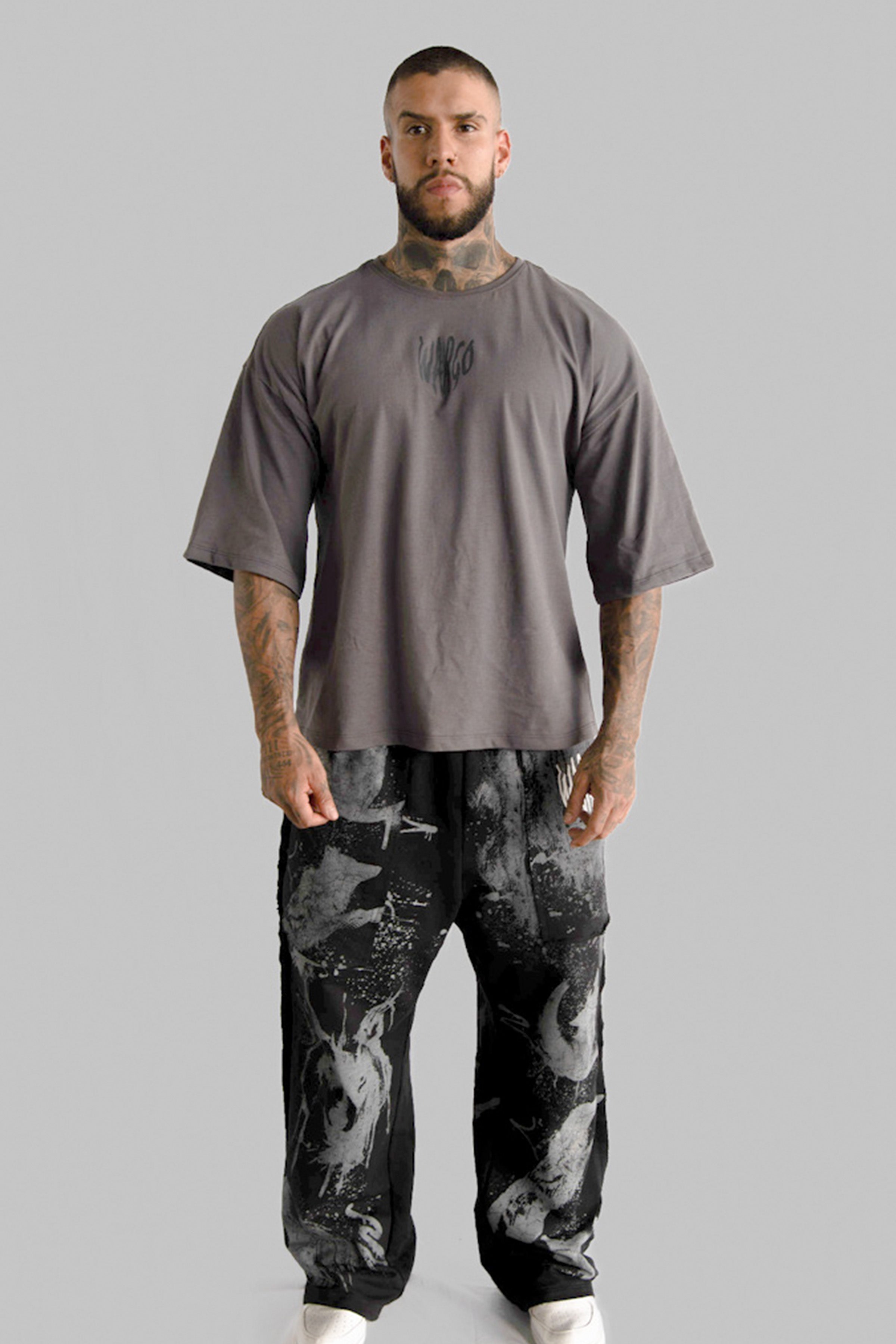 CAMISETA OVERSIZE DESERT - GRIS