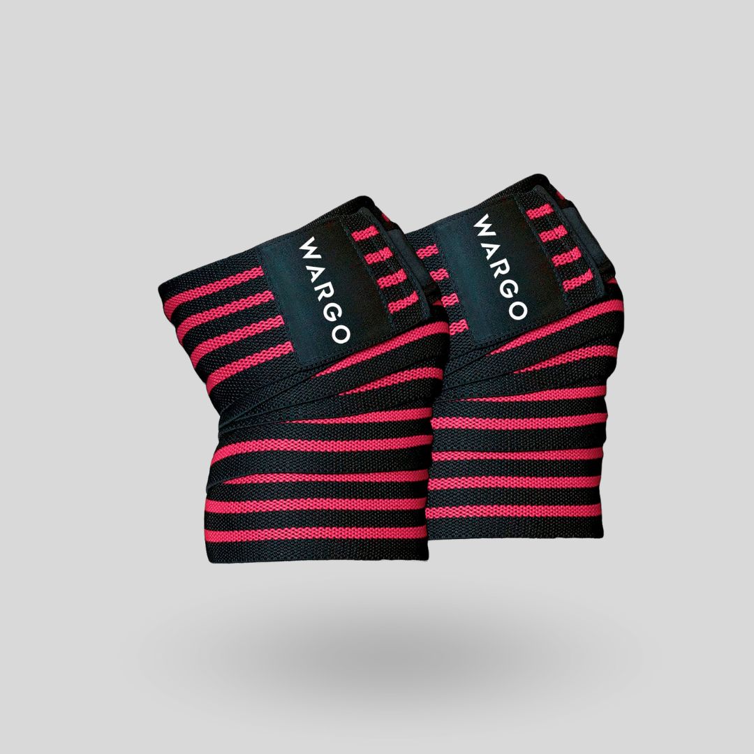 VENDAS RODILLA PARA GYM - BLACK FUCSIA STRIPE