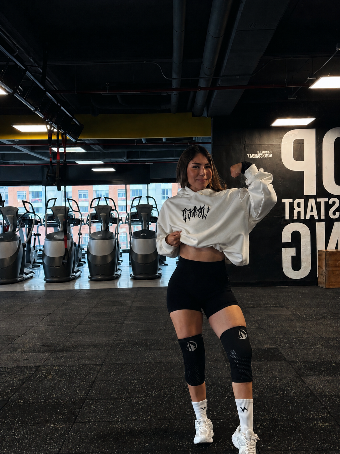 RODILLERAS 7 MM GYM PIXEL - NEGRO