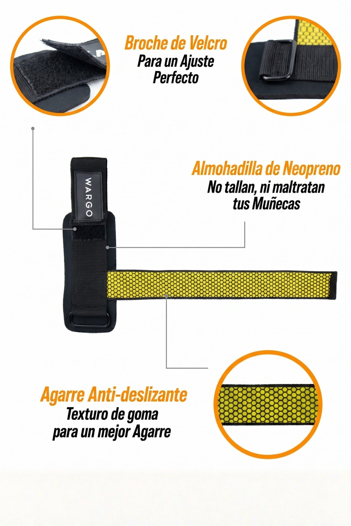 STRAPS VELCRO GYM - AMARILLO