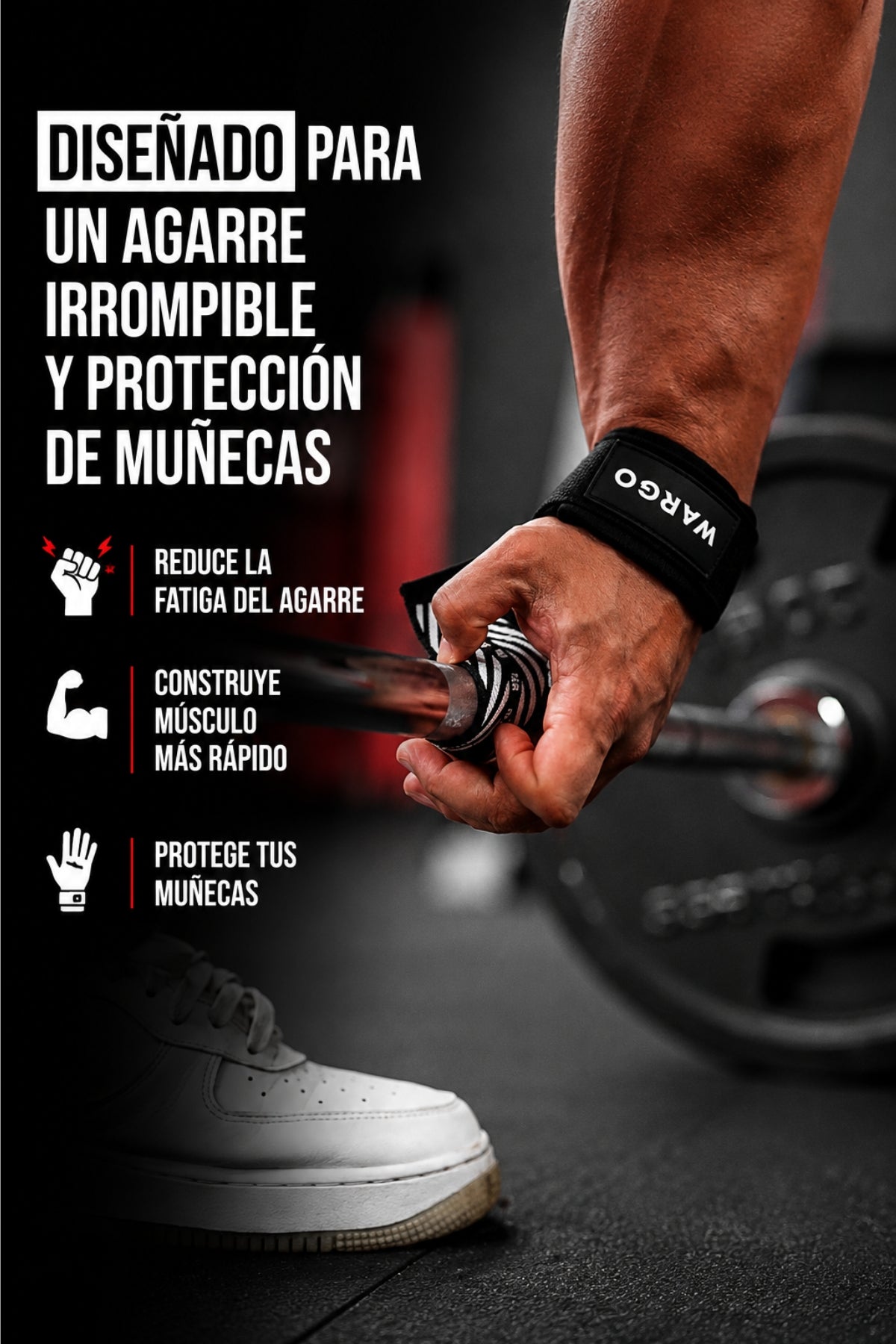 STRAPS CLÁSICOS GYM PIXEL - BLANCO