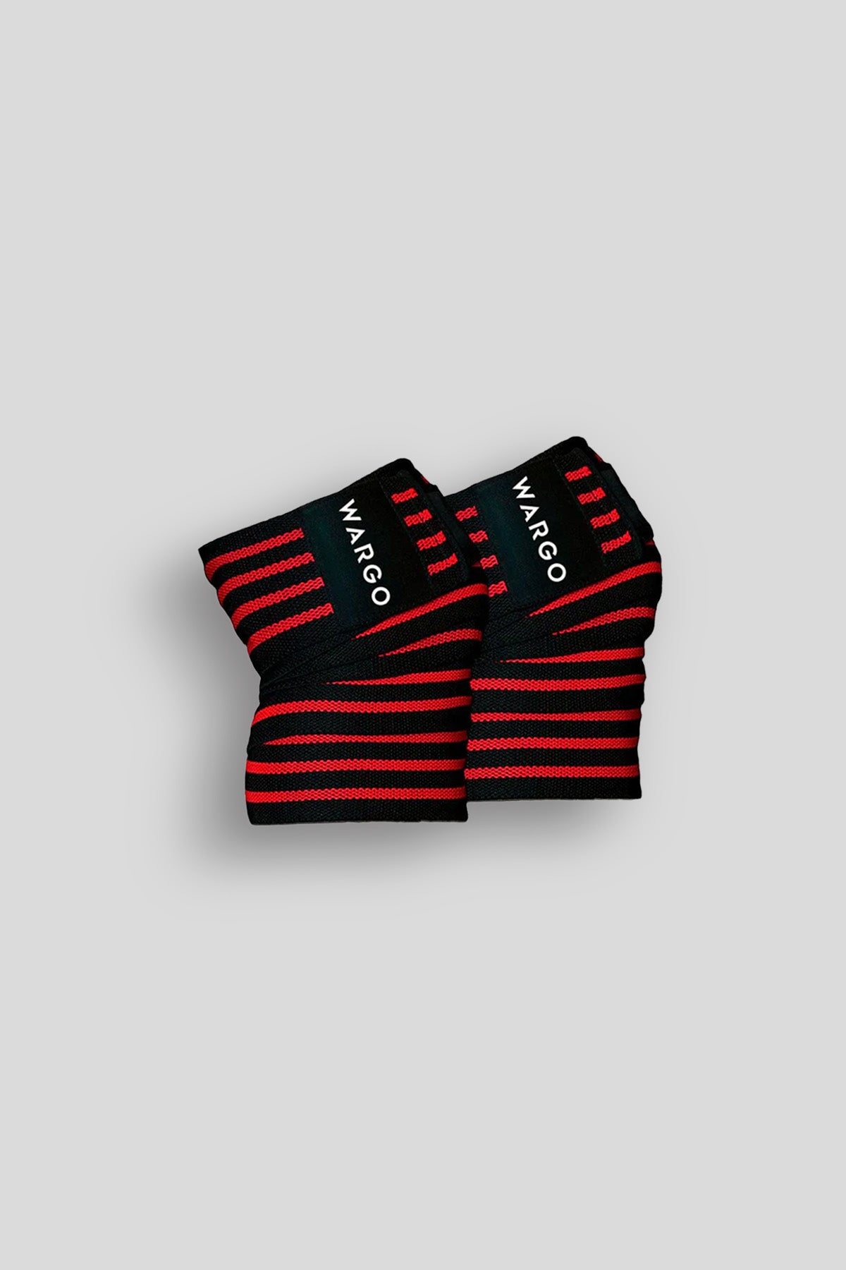 VENDAS RODILLA PARA GYM - BLACK RED STRIPE